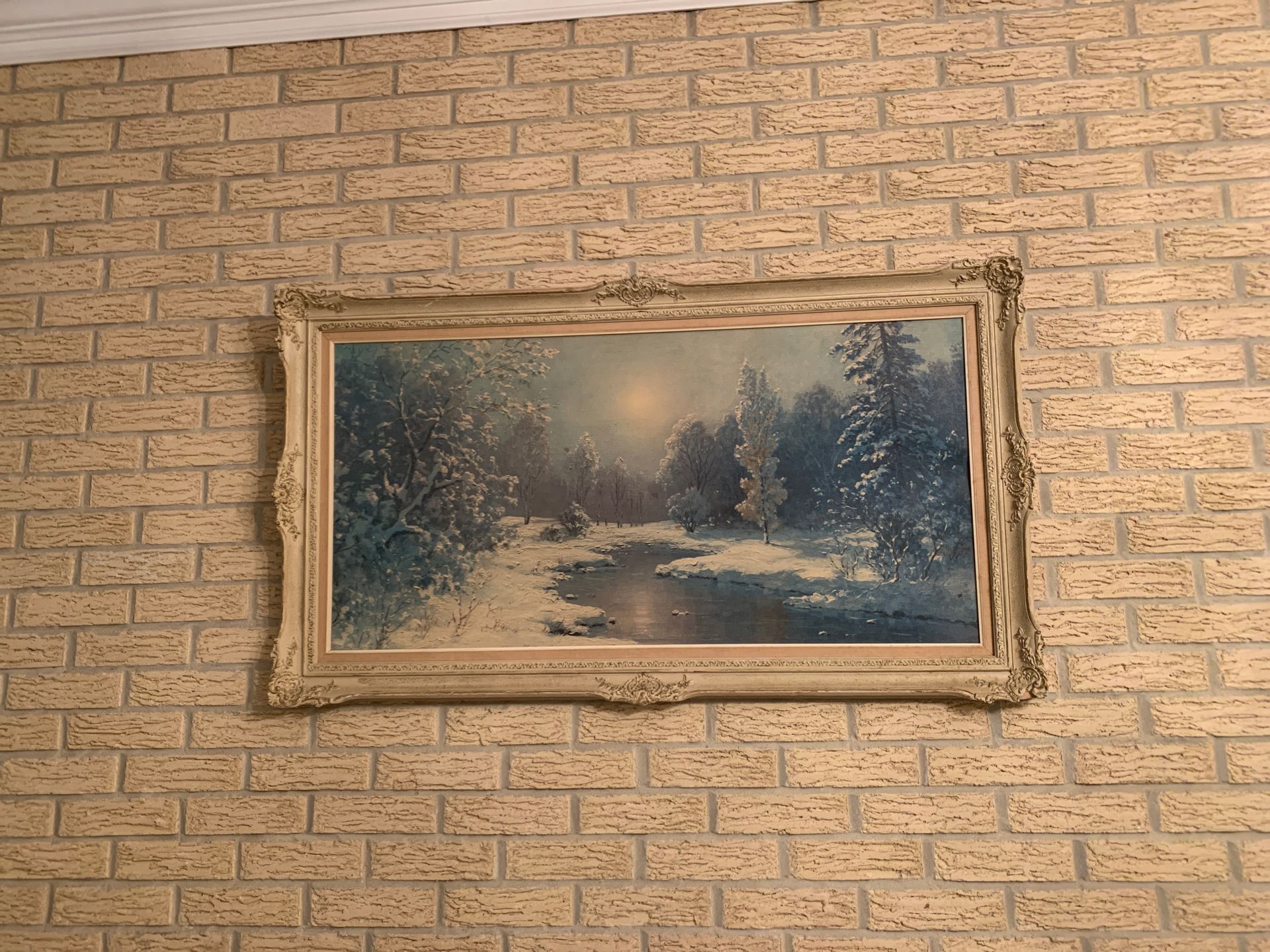 Large vintage framed art