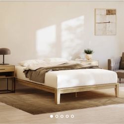 Nectar Bamboo Platform Bed Frame - Queen Size (Natural Color)