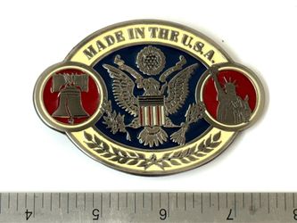 Vintage Belt Buckle United States Patriotic
