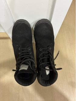 Black suede boots (vegan)