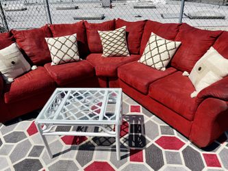 Ashley Furniture Red Sectional Sofa