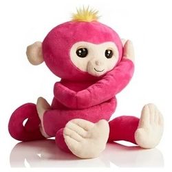Fingerlings HUGS - Bella (Pink) - Interactive Plush Monkey by WowWee