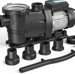 Vidapool In/Above Ground Pool Pump, Self Primming High Flow (with Timer, 1.5HP, 7350 GPH, 220V