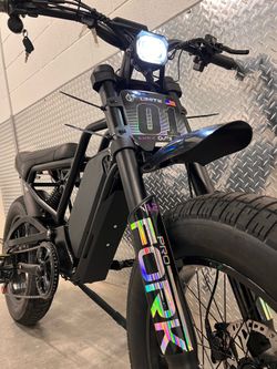 45 Mph Electric E-Bike, Full Suspension, 20x4.5 Jumbo Fat Tire, 1500/2500W Motor Peak, Twist Throttle