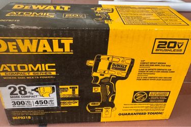 DEWALT ATOMIC 20V MAX Cordless Brushless 1/2 in. Variable Speed Impact Wrench (Tool Only)