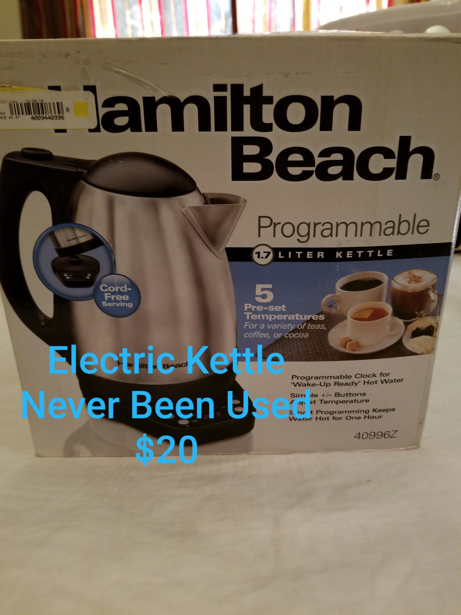 Hamilton Beach Electric Kettle Brand New