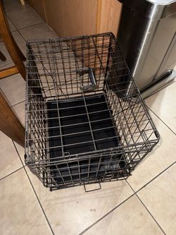 Black Wire Dog Crate side M