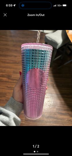 Starbucks 2021 Starbucks Purple/Blue Ombré Grid Venti Tumbler -24 oz