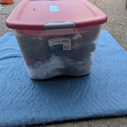 Sterilite Storage Bin with Clothes 6 month boys