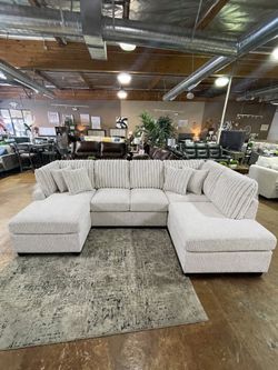 Sectional With Double Chaise | Comfy Modern Couch