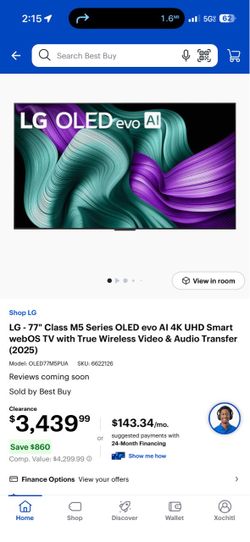 LG 77” M5/G5 TANDEM OLED 3,000 NITS