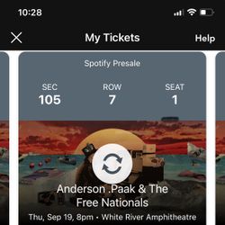 Single ticket to Anderson .Paak