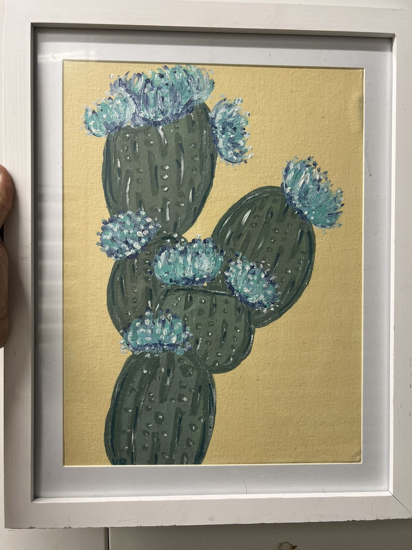 Cactus With Flower (HandPainted)
