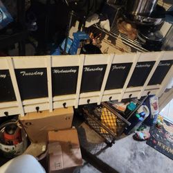 Weekly Chalkboard Coat Organizer 