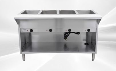 ETL 4 Plate Warmer And Dry Steam Table 110v NH-4-120-OC
