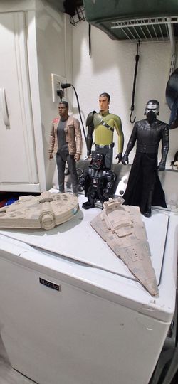 Star wars set collection.   
-1997  star wars Vintage Lucas film HASBRO imperial star destroyer with lights and sounds.    and  
1995 Kewis Galoob Mic