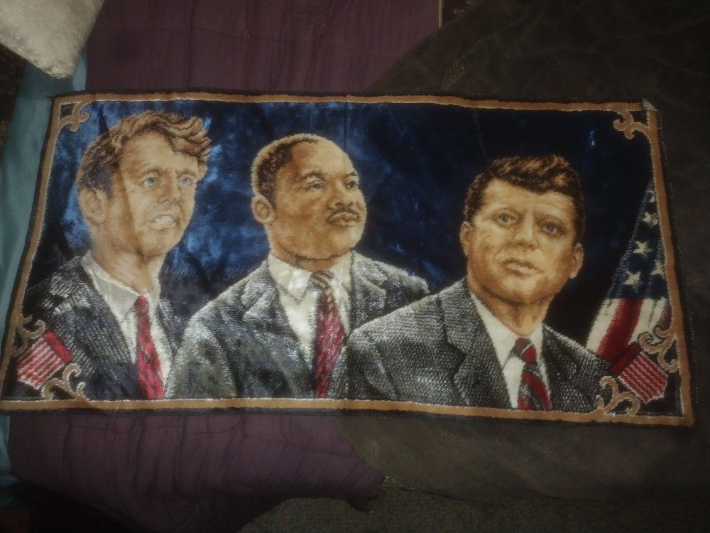 1960's Velvet Tapestry Kennedy's And King