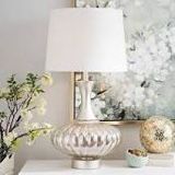 Kirkland NWT Mercury Glass &wood Table lamp