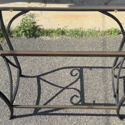 Wrought Iron Garden Table With Glass Top