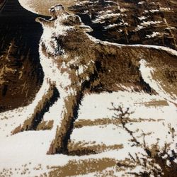 Wolf Area Rug New 