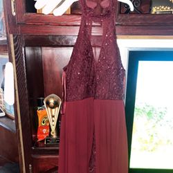 Marron Romper Type Dress 