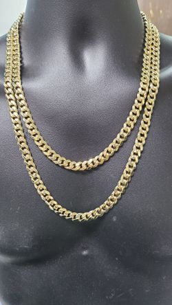 9MM 10k Yellow Solid Gold Miami Cuban Link Chain Solid-Full