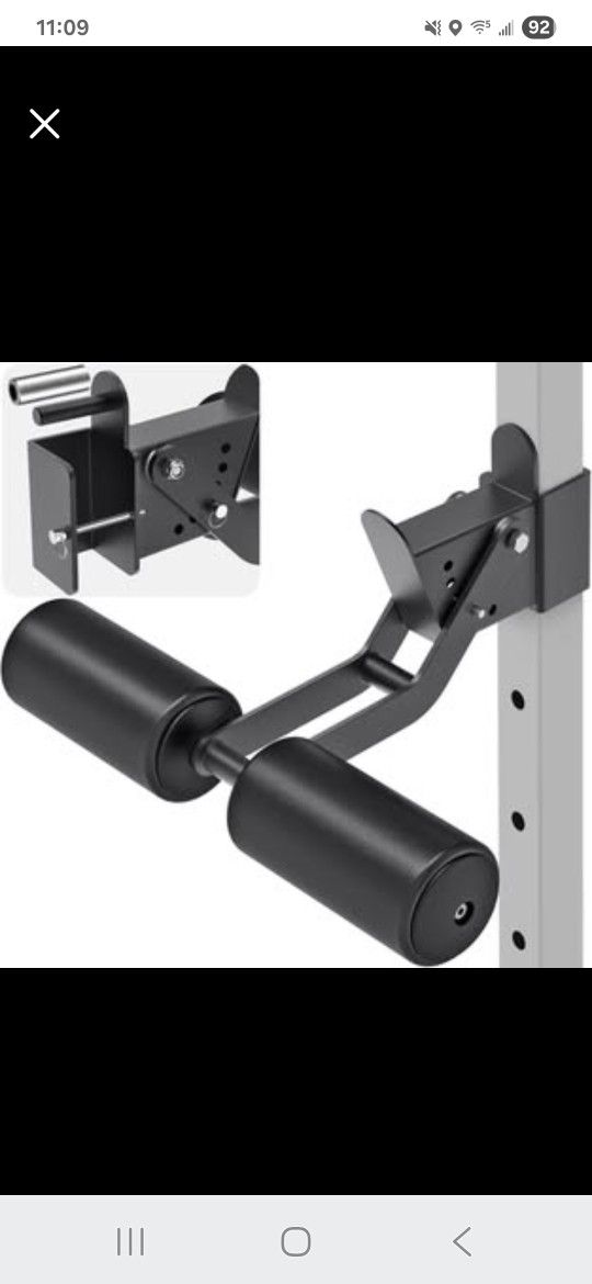 Kipika Nordic Hamstring Curl Squat Rack Attachment for Power Rack with 5/8" Hole