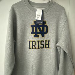 NCAA Men's Notre Dame Fighting Irish Grey Heritage Crew Neck Sweatshirt