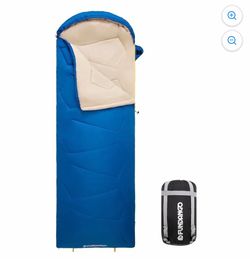FD Fundango Large Sleeping Bag Warm 200 Blue with Hood