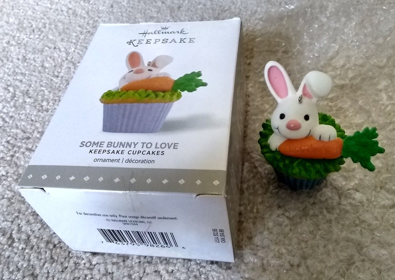 Bunny Keepsake Cupcakes ornament
