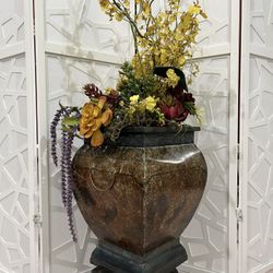 Artificial Flower Arrangement With Stand