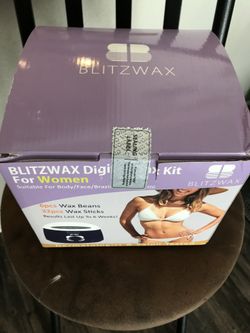 BLITZWAX Brazilian and Bikini Waxing Kit for Women, Hard Wax Warmer for Face,