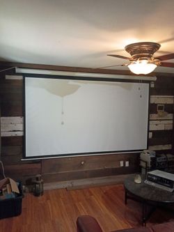 120" mustang electric drive projection screen