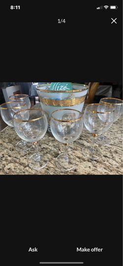 Rio 2000 New Millennium Las Vegas Champagne/Ice Bucket And 6 Glasses