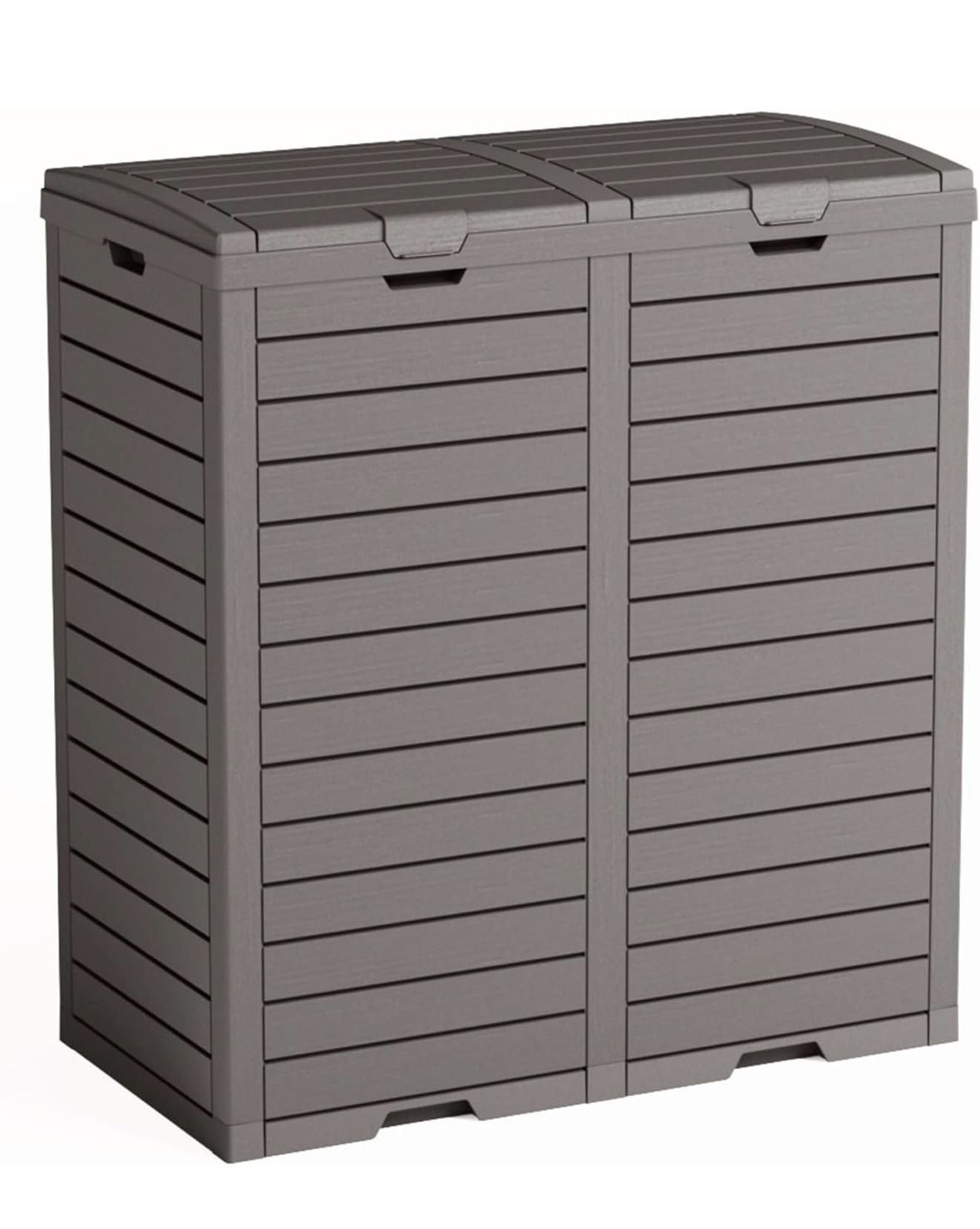 62 Gallon Outdoor Trash Can with Tiered Lid and Drip Tray,Waterproof Resin Waste Bin Indoor,Durable,Stylish,Lightweight Garbage Bin for Patio,Kitchen,