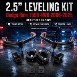 🔥 2.5" LEVELING KIT W/ TUBULAR CONTROL ARMS - DODGE RAM 1500 4WD 2006-2025 🔥