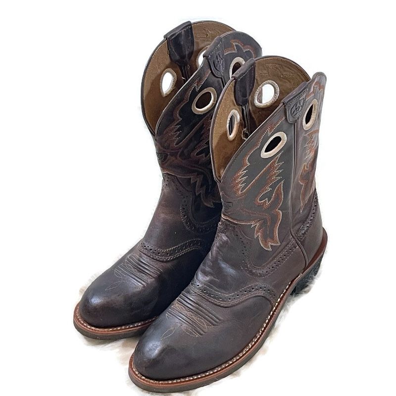 Ariat Western Brown Leather Cowboy Boots