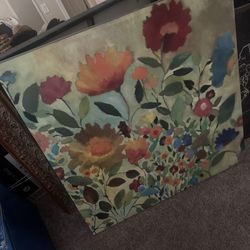 Canvas Flower Wall Art