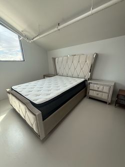 Cream Bed Frame