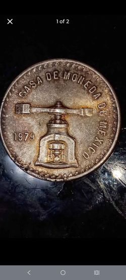 1979 Mexico Una Onza Troy De Plata Pura Balance Scale Silver Bullion Coin