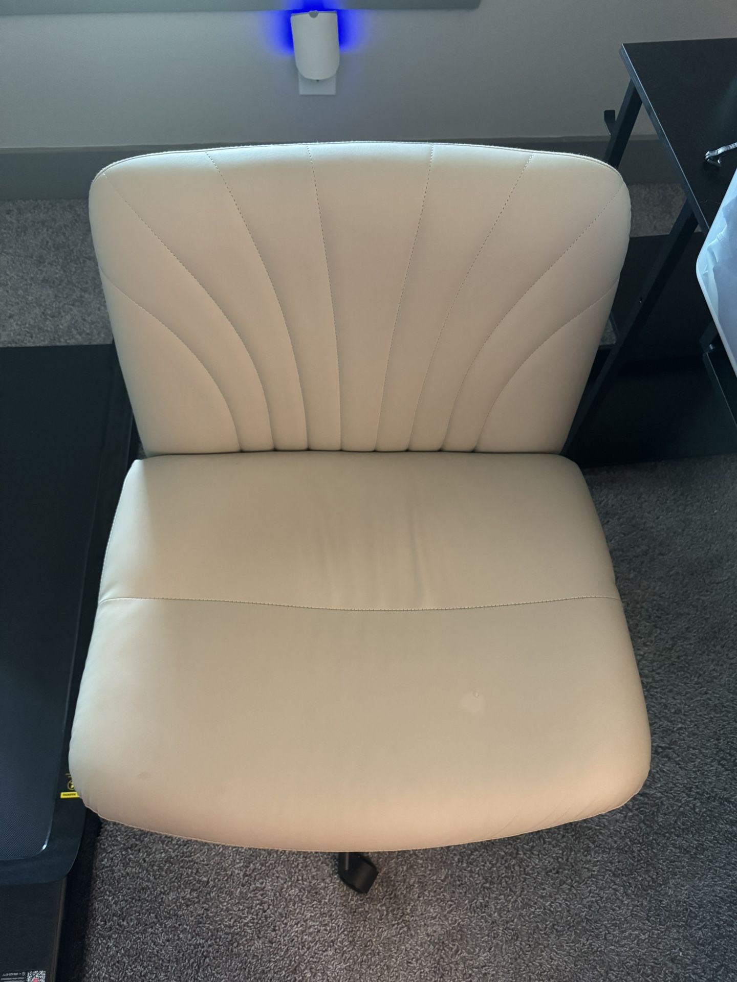Large Beige Swivel Chair