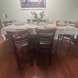 Table With 6 Chairs 