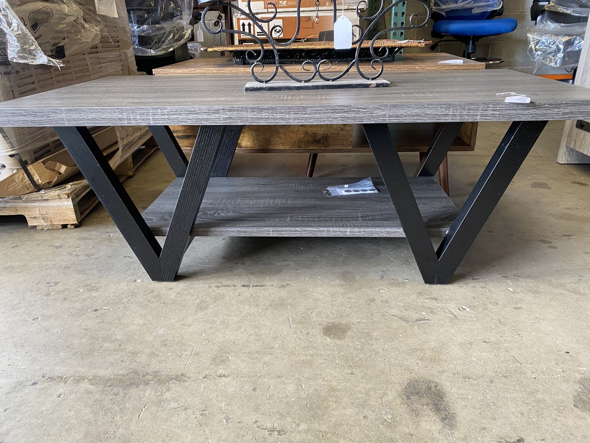New gray/black coffee table $100 firm