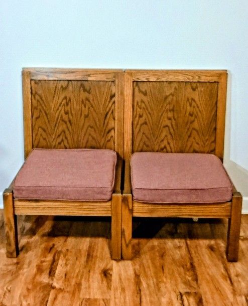 2 Solid oak Celebrant Church Chairs