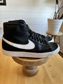 Nike Blazer Black White High Tops 7Y Or Women’s 8.5