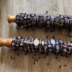 Leather Bracelets Laser Engraved $5
