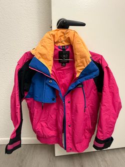 Vintage Columbia Sportswear Company Blue/pink Full Zip Coat Adult Size