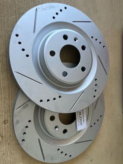 Porsche Macan 15-25 Rear Drill Slot Rotors Ceramic Brake Pads