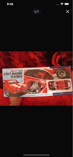 Red model car