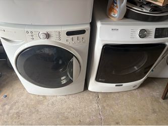 Kenmore and Maytag  Stackable  Washer and gas dryer  Excellent working condition  Heavy duty  W27 D31.5 H77 Washer 4.5 cu ft Dryer 7.4 cu ft 3 months 